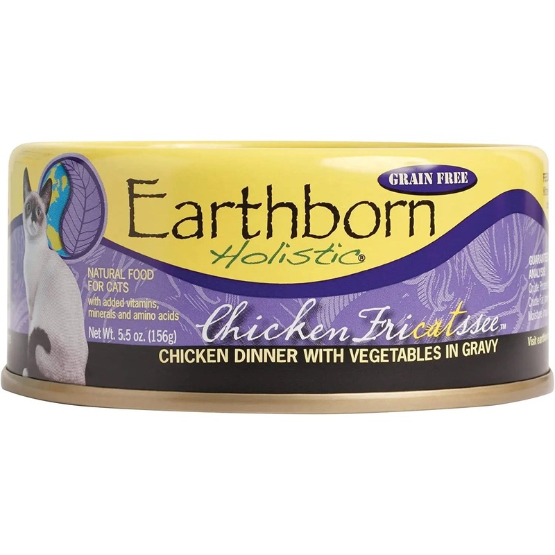 Earthborn Holistic Grain Free Chicken Fricatssee Wet Cat Food 24ea/5.5 oz