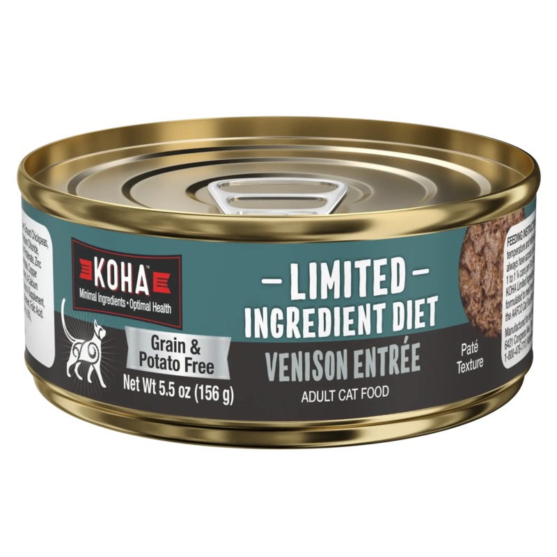 Koha Limited Ingredient Pat Grain Free Venison Wet Cat Food 5.5oz Case of 24