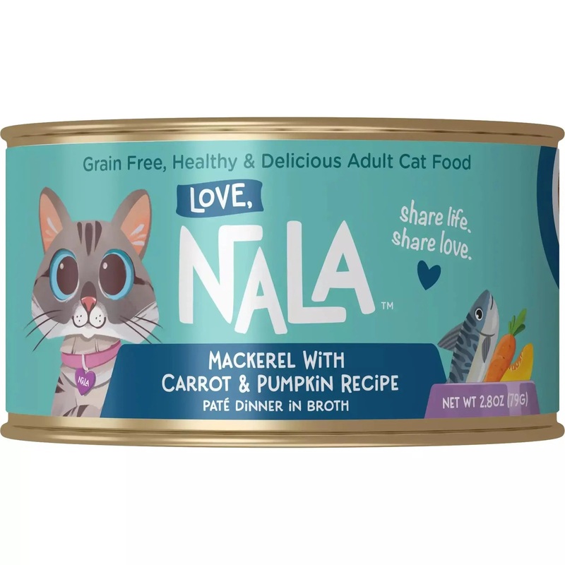 Love, Nala Mackerel Pate with Carrot & Pumpkin Recipe in Broth Cat Food 2.8oz