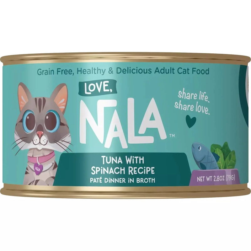Love, Nala Tuna Pate with Spinach Recipe in Broth Cat Food 2.8oz
