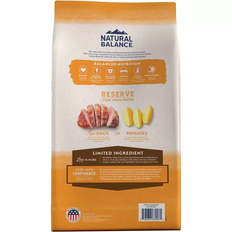 Natural Balance Pet Foods L.I.D. Adult Dry Dog Food Duck & Potato