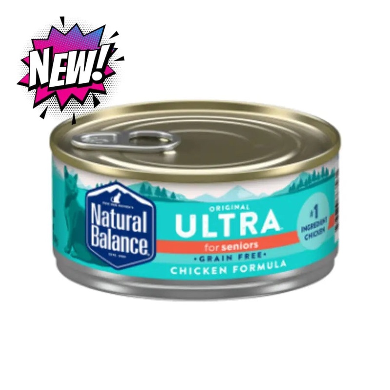 Natural Balance Pet Foods Original Ultra Grain Free Senior Wet Cat Food 5.5 oz, 24 pk