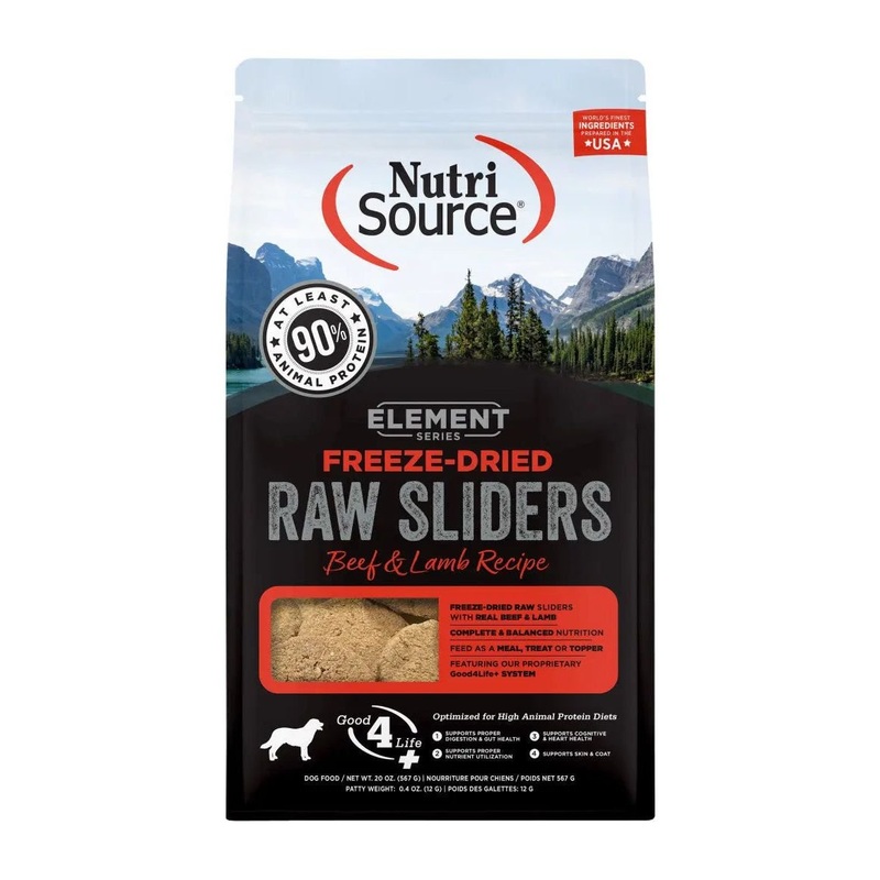 NutriSource Element Freeze Dried Raw Sliders Dry Dog Food 20 oz