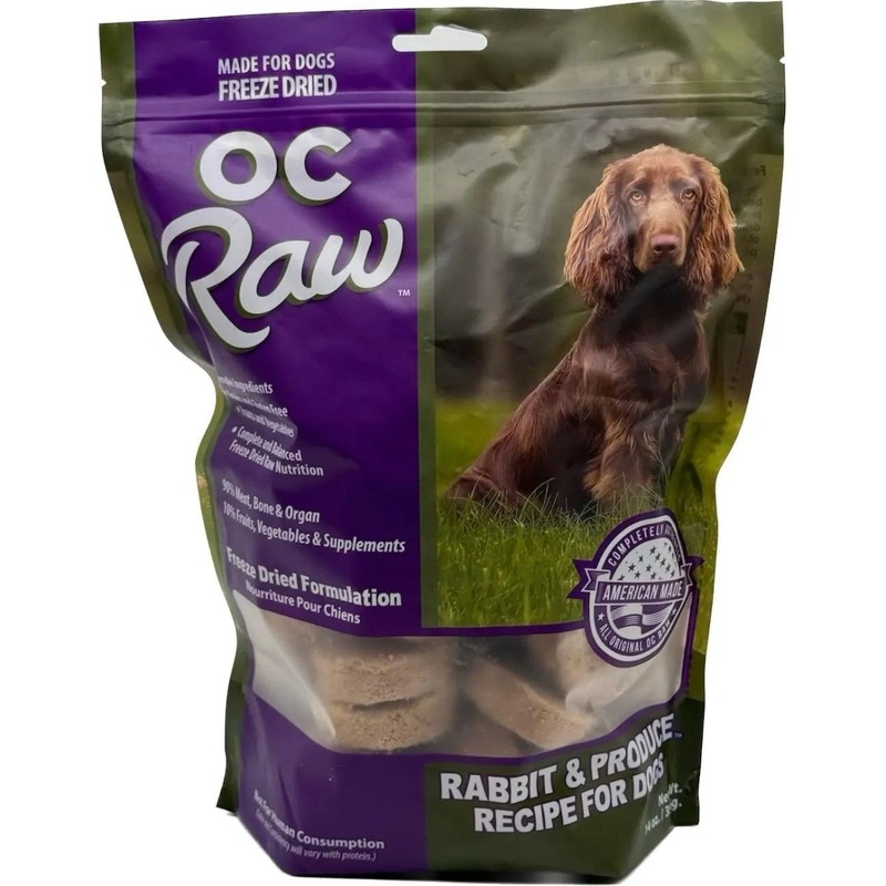 OC Raw Freeze Dried Meaty Rox Rabbit & Produce Sliders Dog Food 14oz