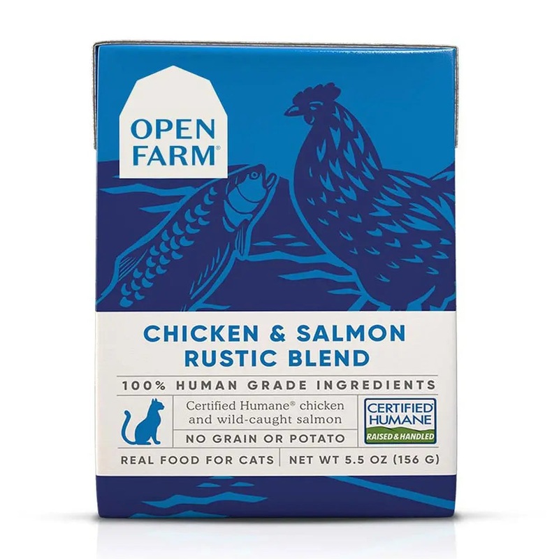 Open Farm Chicken & Salmon Rustic Blend Wet Cat Dog Food case of 12