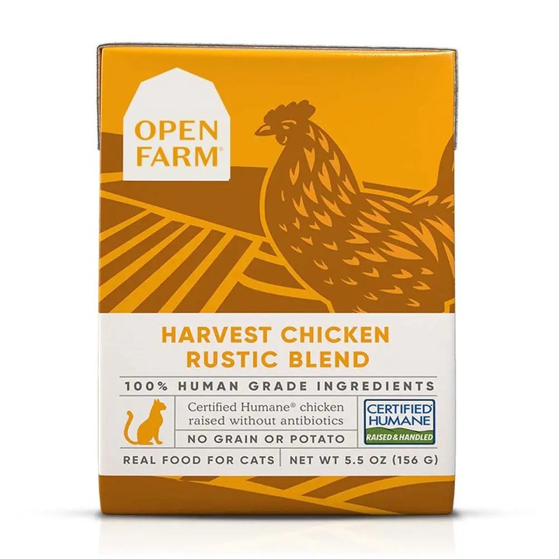 Open Farm Harvest Chicken Rustic Blend Wet Cat Food 5.5oz case of 12