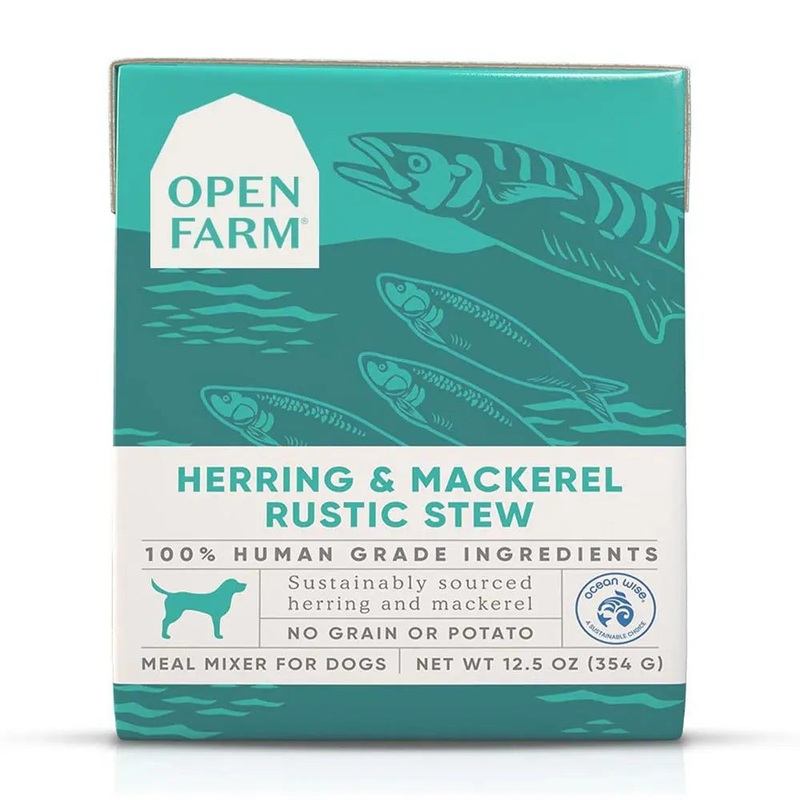 Open Farm Herring & Mackerel Rustic Stew Wet Dog Food 12.5oz case of 12