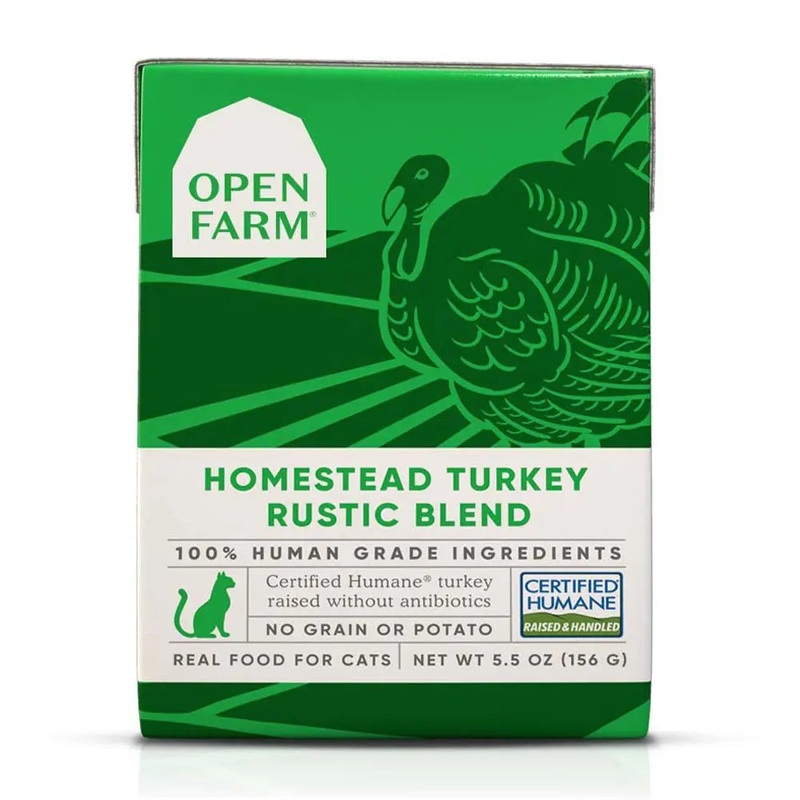 Open Farm Homestead Turkey Rustic Blend Wet Cat Food 5.5oz case of 12