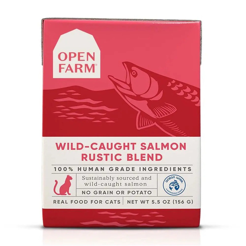 Open Farm Wild-Caught Salmon Rustic Blend Wet Cat Food 5.5oz case of 12