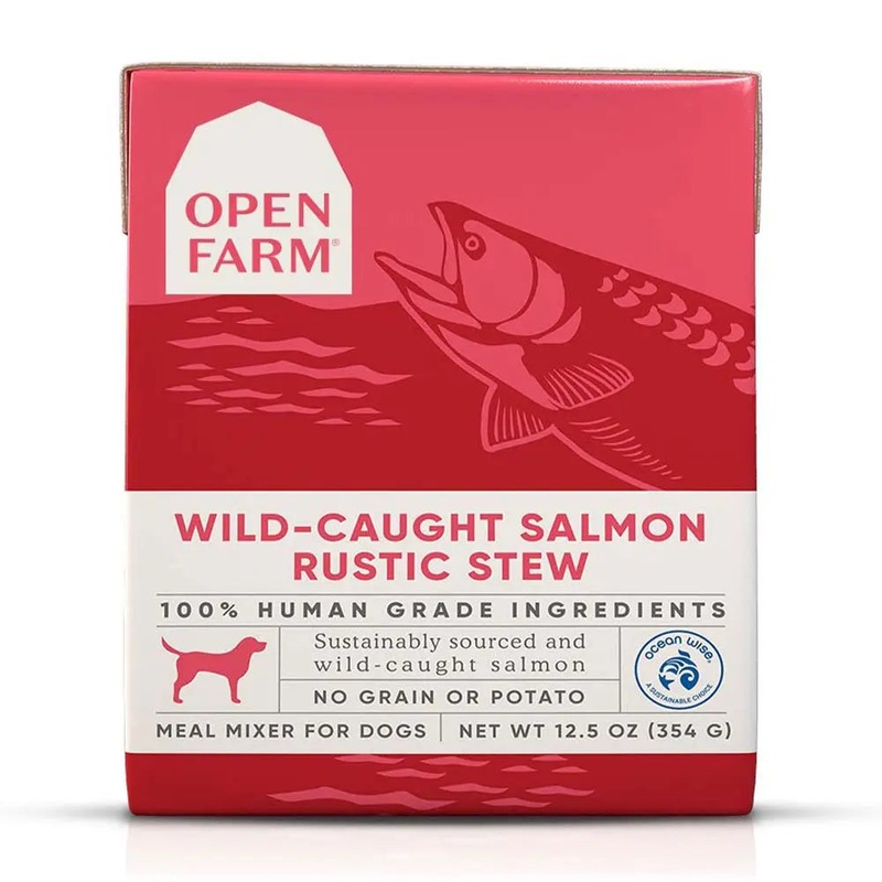 Open Farm Wild-Caught Salmon Rustic Stew Wet Dog Food 12.5oz case of 12