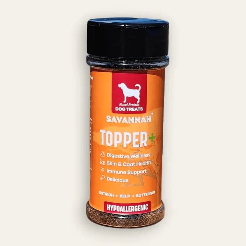 Savannah Pet Food Topper Plus: Ostrich & Butternut – The Flavorful, Gut-Healthy Superfood Boost for Your Dog’s Kibble