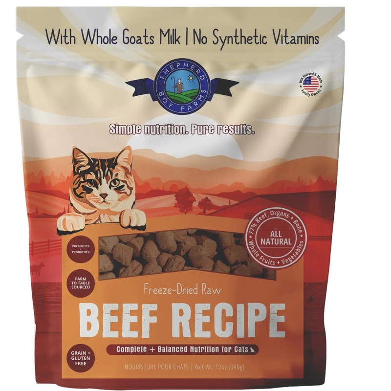 Shepherd Boy Farms Freeze Dried Beef Cat Food – 12oz