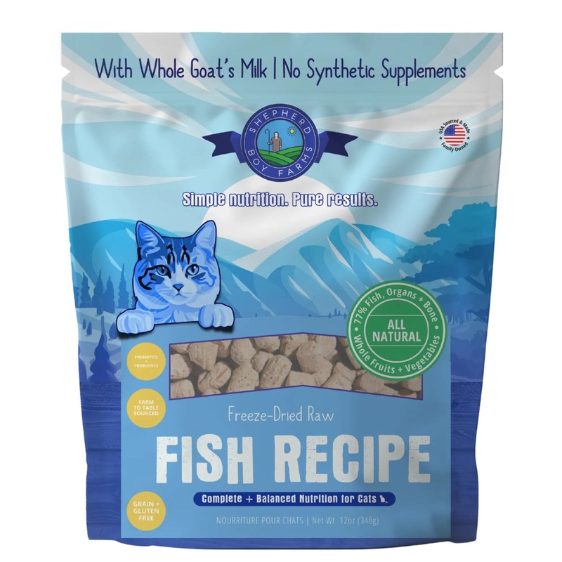 Shepherd Boy Farms Freeze Dried Fish Cat Food 12oz
