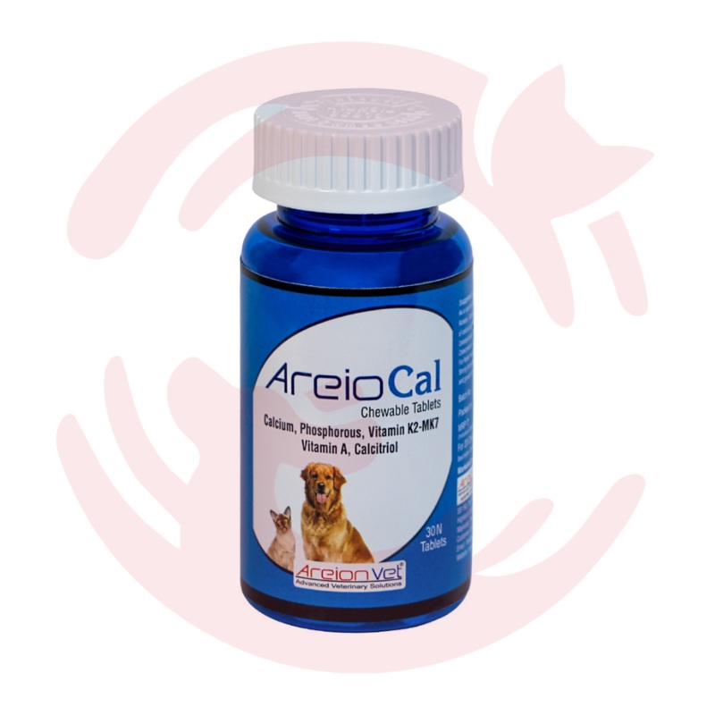 Areion Vet Supplements for Cats & Dogs – AreioCal (30 Chewable Tabs)
