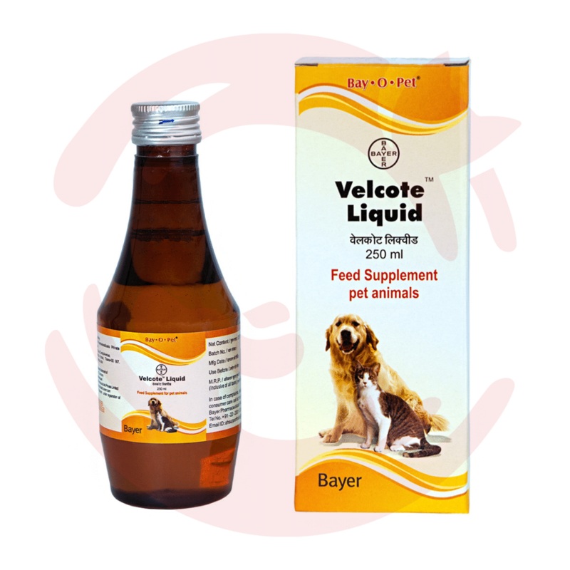 Bayer Supplement for Cats & Dogs – Velcote Liquid for Skin & Coat (250ml)