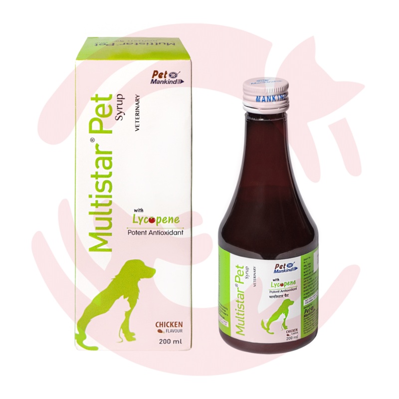 Mankind Supplement For Dogs & Cats – Multistar Pet Syrup Syrup with Amino Acids and Multi Vitamins (200 ml)