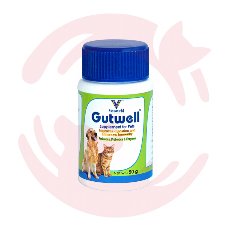 Venkys Supplement for Cats & Dogs – Gutwell Powder for Digestion and Immunity (50g)