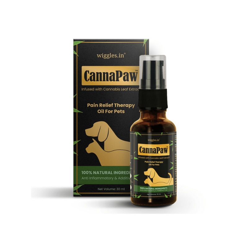 Wiggles Supplements for Cats & Dogs – CannaPaw Pain Relief Therapy Oil (30ml)