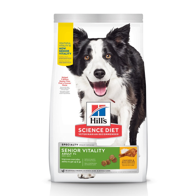 Hill’s Science Diet Adult 7+ Senior Vitality Chicken Recipe Dry Dog Food