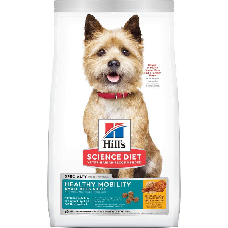Hill’s Science Diet Adult Healthy Mobility Small Bites Dry Dog Food, Chicken Meal, Brown Rice & Barley Recipe