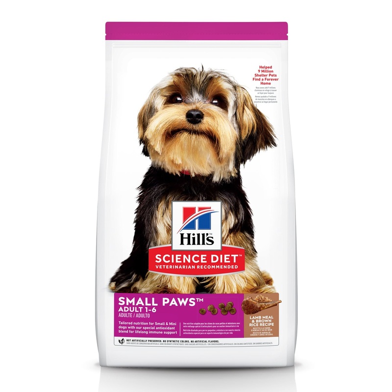 Hill’s Science Diet Adult Small Paws Dry Dog Food, Lamb Meal & Brown Rice Recipe