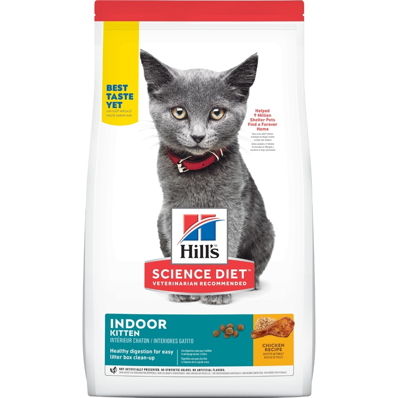 Hill’s Science Diet Kitten Indoor Dry Cat Food, Chicken Recipe