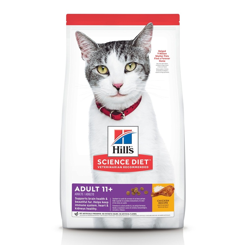 Hill’s Science Diet Senior 11+ Dry Cat Food, Chicken Recipe