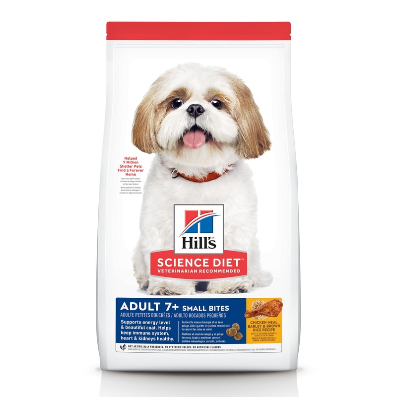 Hill’s Science Diet Senior 7+ Small Bites Dry Dog Food, Chicken Meal, Barley & Brown Rice Recipe