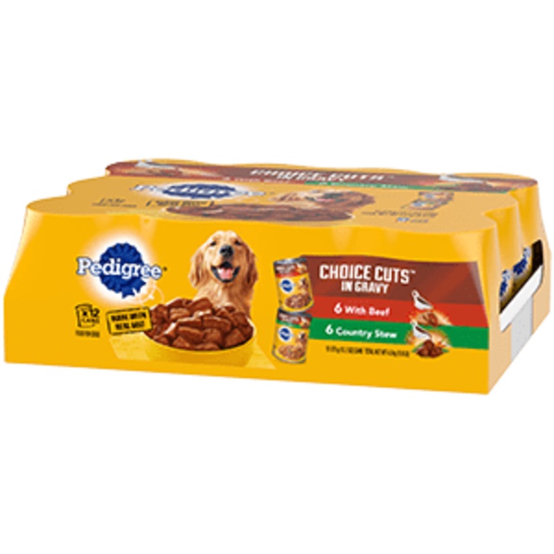 PEDIGREE CHOICE CUTS IN GRAVY Adult Canned Soft Wet Dog Food Variety Pack, with Beef and Country Stew