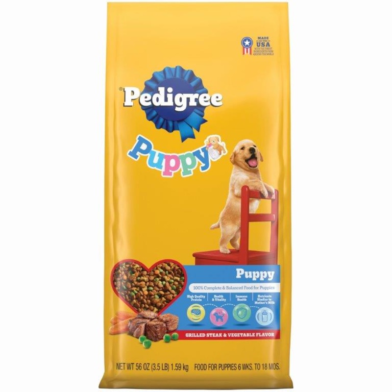 PEDIGREE Puppy Growth & Protection Dry Dog Food Grilled Steak & Vegetable Flavor