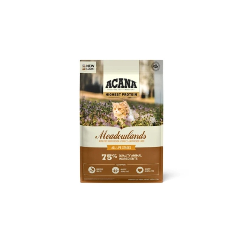 ACANA Grain-Free Meadowlands Chicken Turkey Fish and Cage-Free Eggs Dry Cat Food