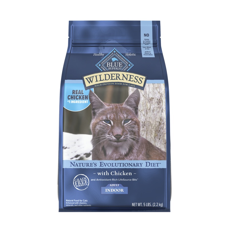 Blue Buffalo Wilderness Grain Free Chicken High Protein Recipe Indoor Dry Cat Food