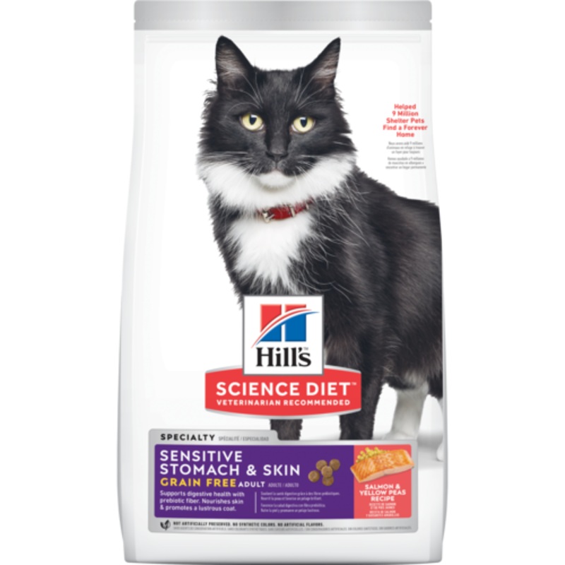 Hill’s Science Diet Adult Sensitive Stomach & Skin Grain Free Cat Food