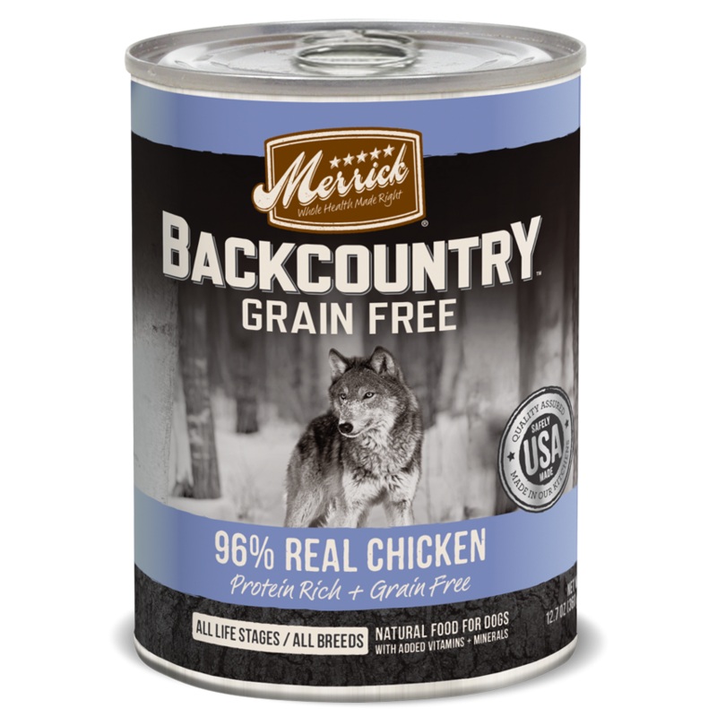 Merrick Backcountry Grain Free Backcountry 96% Chicken Recipe Canned Dog Food