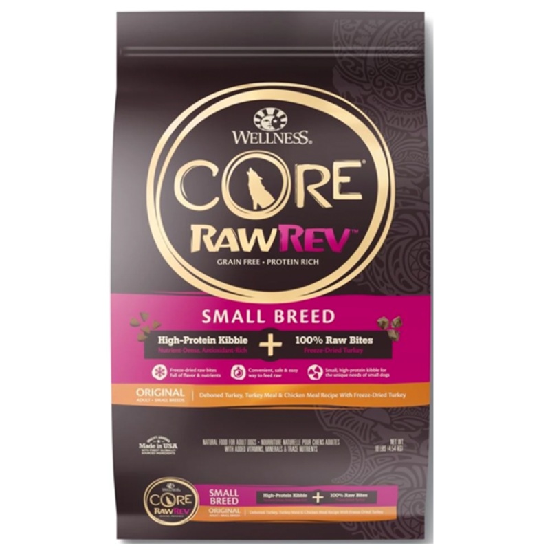 Wellness CORE RawRev Natural Small Breed Grain Free Original Turkey & Chicken with Freeze Dried Turkey Dry Dog Food