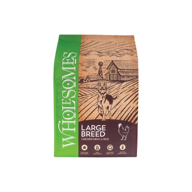 Wholesomes Large Breed Chicken Meal & Rice Recipe Dry Dog Food