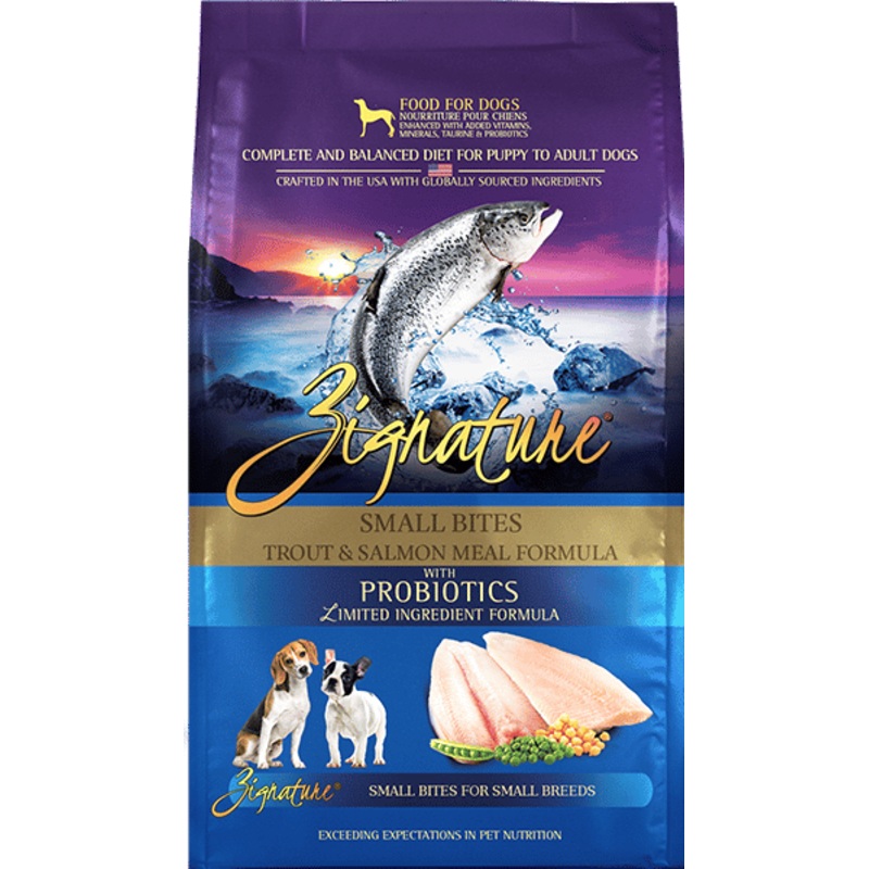 Zignature Small Bites Grain Free Trout & Salmon Formula Dry Dog Food