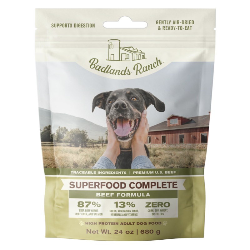 Badlands Ranch Air-Dried Superfood Complete Beef Formula Dog Food