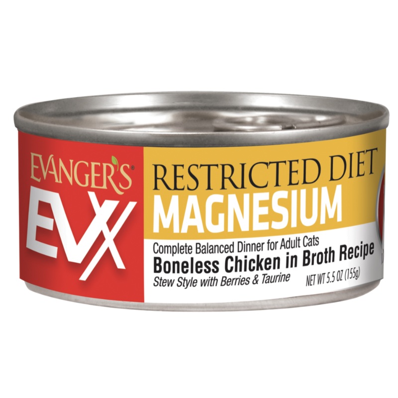 Evanger’s EVX Restricted Diet: Controlled Magnesium Boneless Chicken in Broth Canned Cat Food