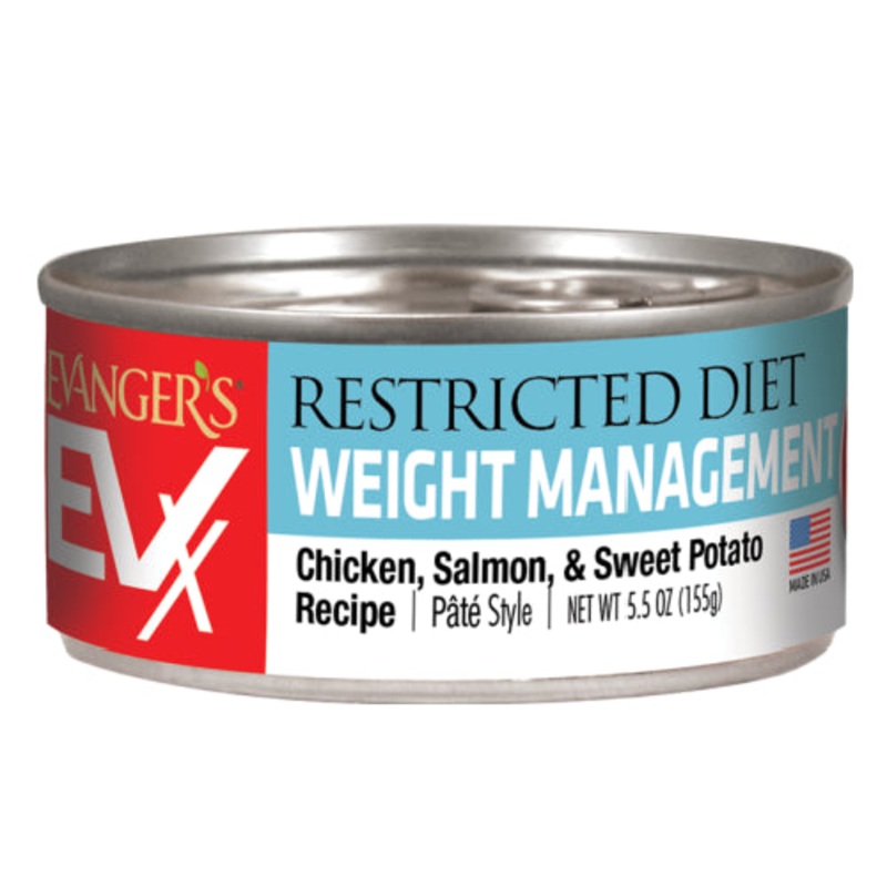 Evanger’s EVX Restricted Diet: Weight Management Chicken, Salmon & Sweet Potato Canned Cat Food