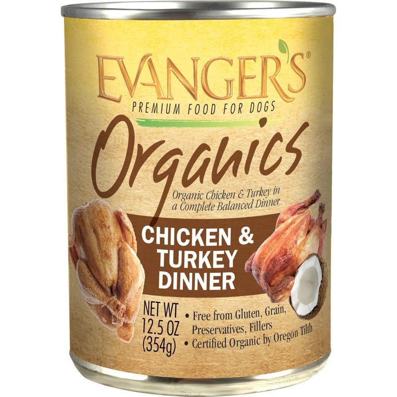 Evanger’s Organics Chicken & Turkey Dinner Canned Dog Food