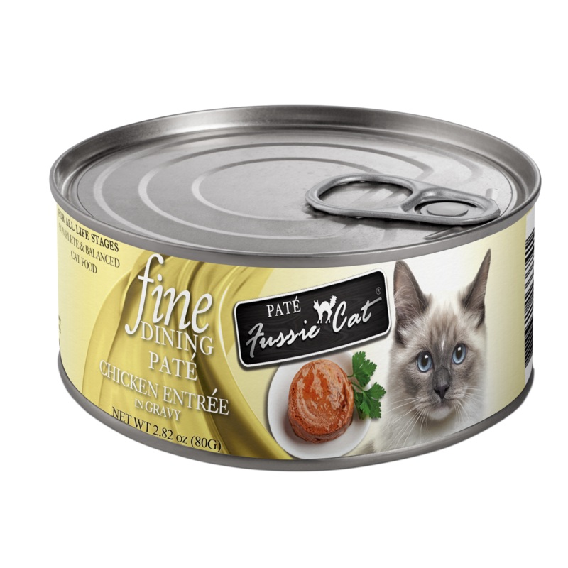 Fussie Cat Fine Dining Pate Chicken in Gravy Cat Food Can
