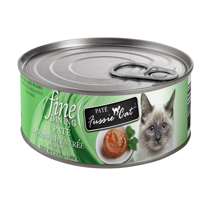 Fussie Cat Fine Dining Pate Oceanfish in Gravy Cat Food Can