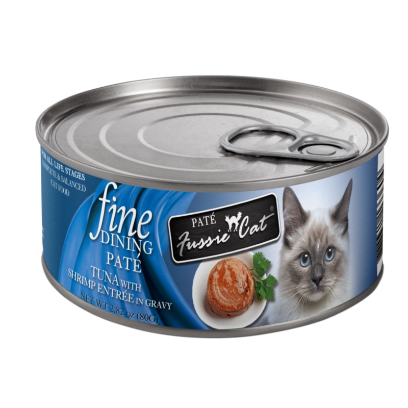 Fussie Cat Fine Dining Pate Tuna & Shrimp Cat Food Can