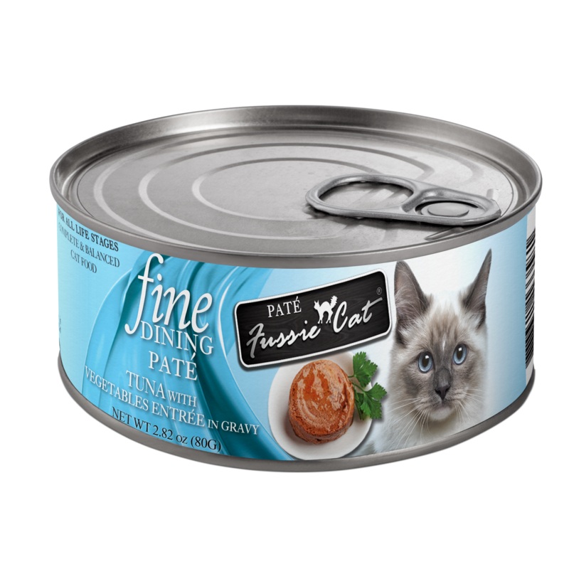 Fussie Cat Fine Dining Pate Tuna & Vegetable Cat Food Can