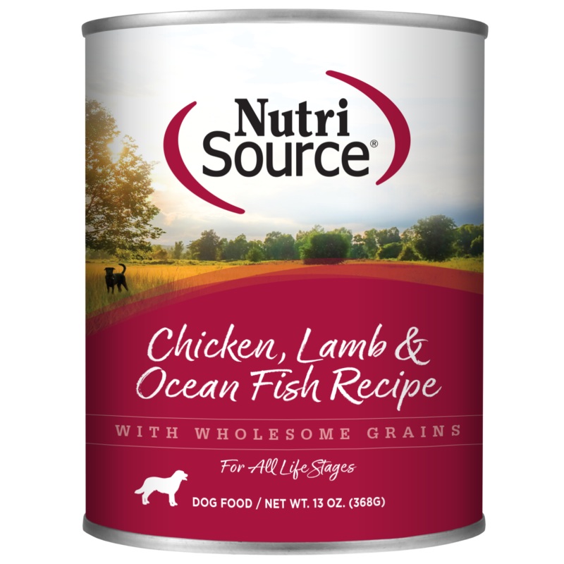NutriSource Adult Chicken, Lamb & Ocean Fish Canned Dog Food