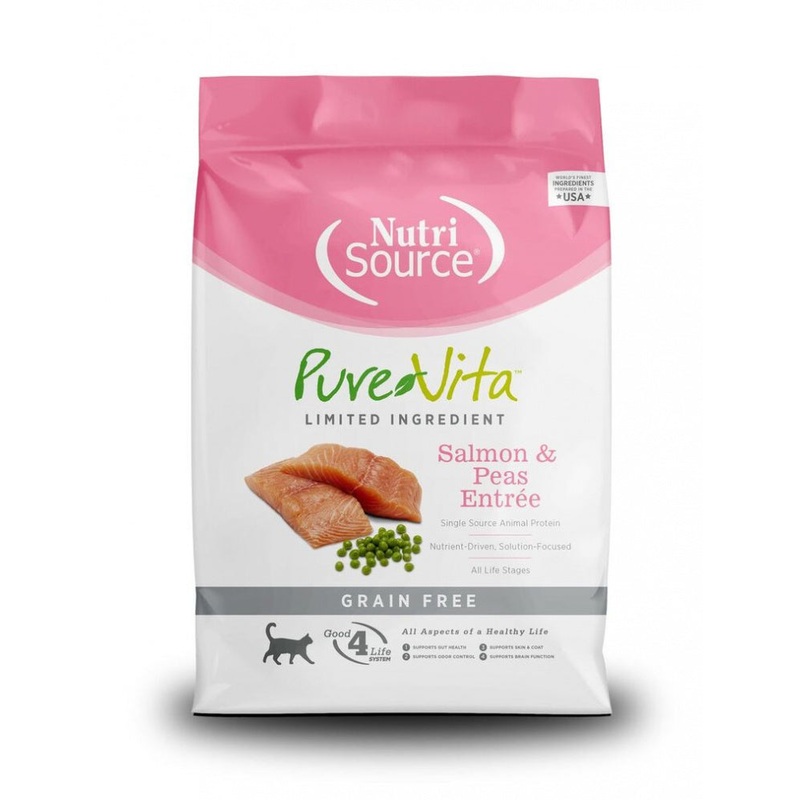 NutriSource PureVita Grain Free Salmon & Pea Formula Dry Cat Food