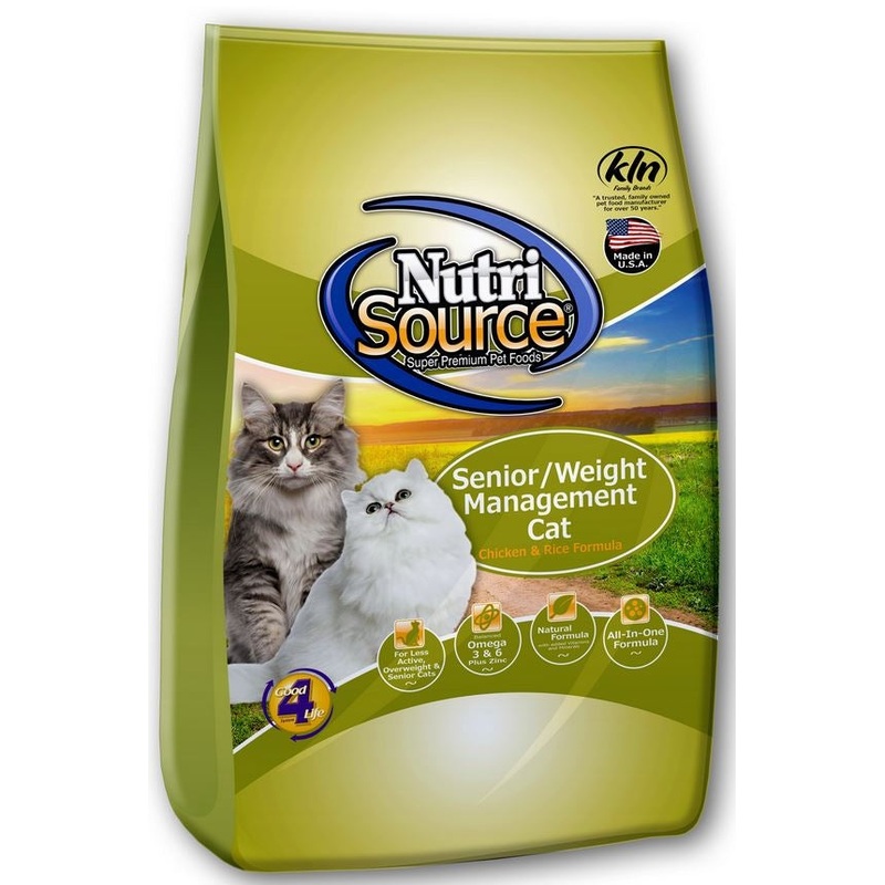 NutriSource Senior Weight Management Chicken & Rice Formula Cat Food