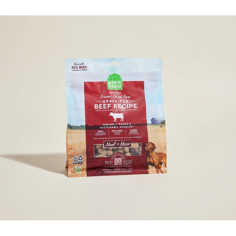 Open Farm Freeze Dried Raw Grass-Fed Beef Morsels For Dogs