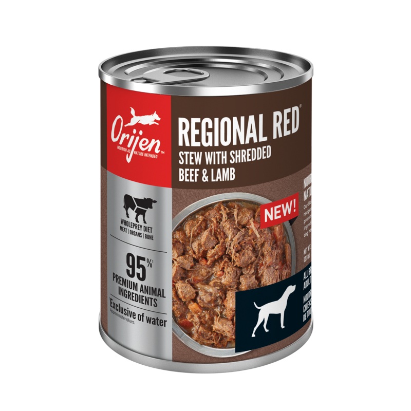 Orijen Premium Regional Red with Shredded Beef & Lamb Stew Recipe Canned Dog Food